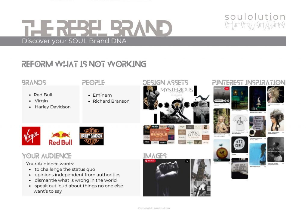 soulolution SOUL Brand Identity Archetype Rebel