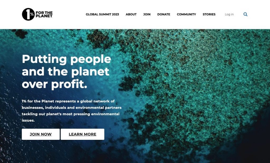 1% For the Planet Website