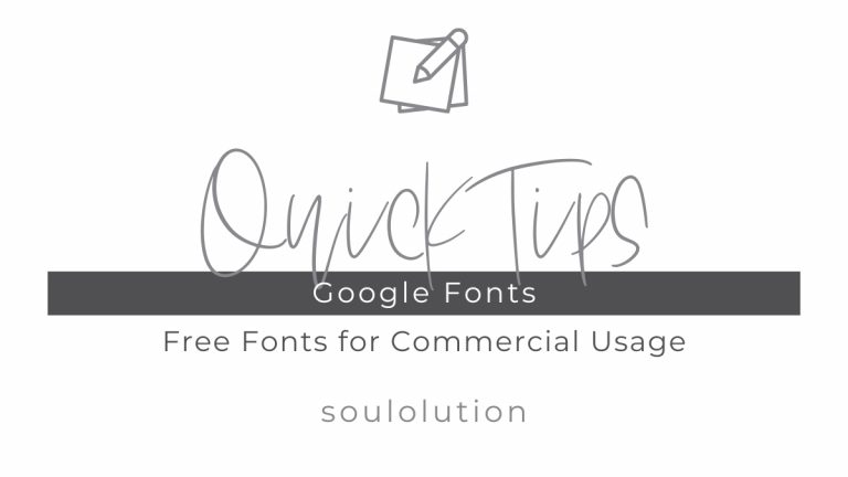 Quick Tips Google Fonts